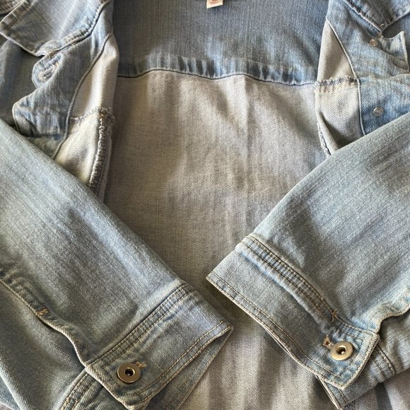 db established 1962 WOMEN'S 2X LIGHT BLUE JEAN JACKET - Picture 8 of 9